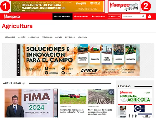  Banner y semibanner superior